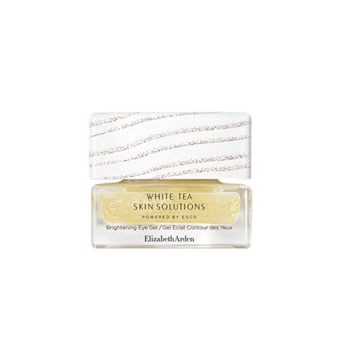 Elizabeth Arden White Tea Skin Solutions Brightening Eye Gel, Dark Circles & Crow's Feet Treatment, Hydrating Anti-Aging Cream, 0.5 fl oz (Pack of 1)