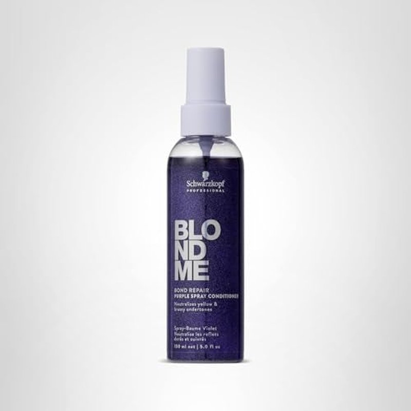 BlondMe Bond Repair Purple Spray Conditioner for Blonde Hair, 5 Fl Oz | Neutralize Yellow & Brassy Tones | Strengthen, Repair, & Prevent Breakage | For Moisturized, Healthy-Looking Cool-Toned Blondes