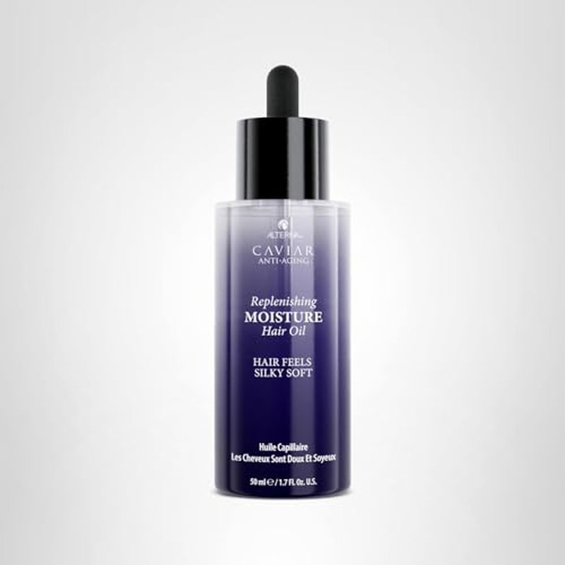 Alterna Haircare CAVIAR Anti-Aging Replenishing Moisture Hair Oil 1.7 oz | Lightweight, Revives and Nourishes Hair | Increased Shine and Softness | Heat Protectant and Frizz Control