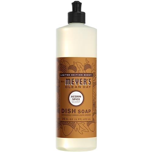 Mrs. MEYER'S Clean Day Variety, 1 Liquid Hand Soap, Acorn Spice, 12.5 OZ, 1 Liquid Dish Soap, Acorn Spice, 16 OZ, 1 CT Variety Pack