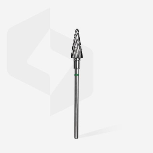STALEKS PRO Expert Carbide Nail Drill Bit (Cone, Green, 6mm Head / 14mm WP) – Coarse Hardness for Fast Artificial Nail & Skin Material Removal in Hardware Manicure/Pedicure