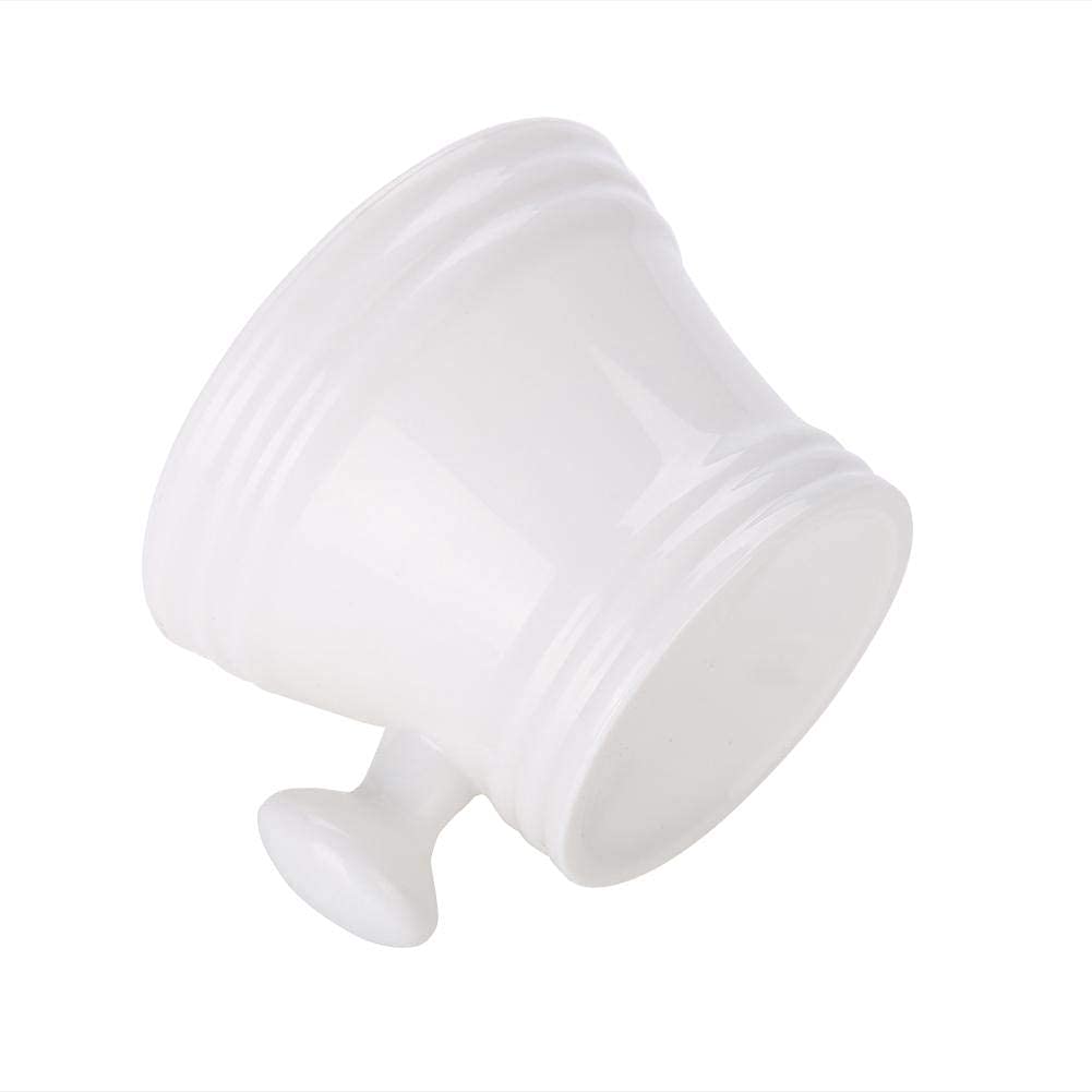 2 Colors Plastic Shaving Soap Bowl Foam Shaving Soap Cream Bowl with little handle Shaving Bowl for Men, Traditional Wet Shaving Factory Shaving Mug (White)