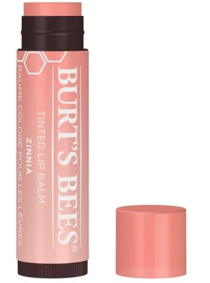 Burt's Bees Tinted Lip Balm - Hydrating Color in Red Dahlia, Hibiscus & Zinnia | 3-Pack