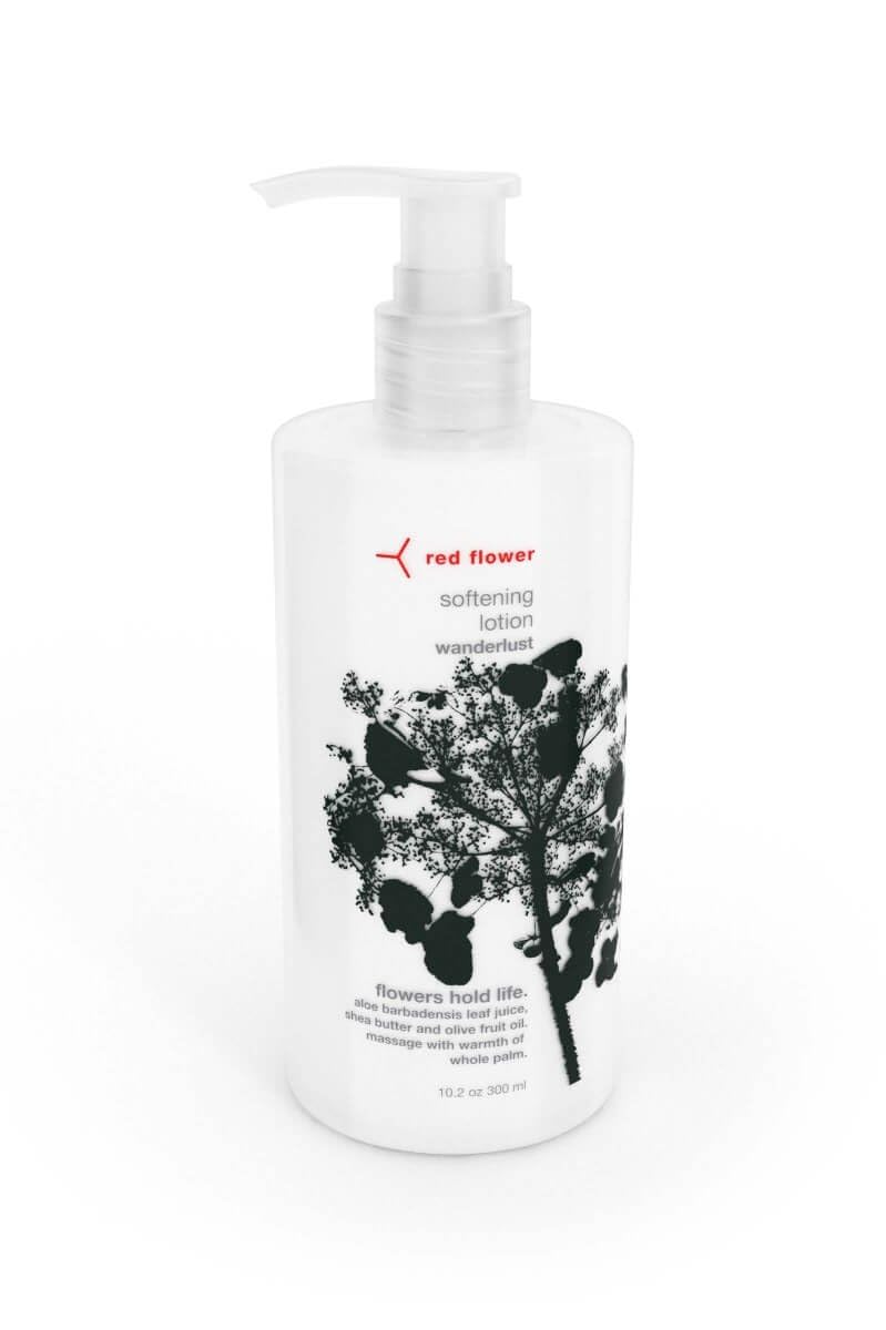 Red Flower Wanderlust Softening Lotion – Deep Hydration & Skin Repair Body & Hand Lotion with Shea Butter & Olive Fruit Oil, Vegan, Sulfate-Free, 10 oz