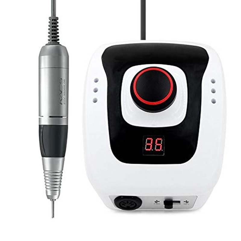 KADS 300-35000RPM Electric Nail Drill Machine Set Low Noise Vibration for Acrylic Nail Drill Gel Art Remover Pedicure Tool Glazing Polisher Polishing Grinder