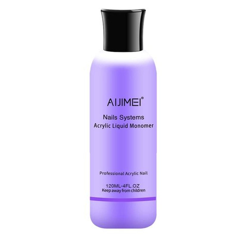 AIJIMEI Acrylic Monomer 120ml 4OZ Acrylic Liquid Monomer For AcrylicPowder AcrylicNailLiquidMonomer ForAcrylicNails AcrylicForNails Powders & LiquidsAcrylic NailPowder And Liquid