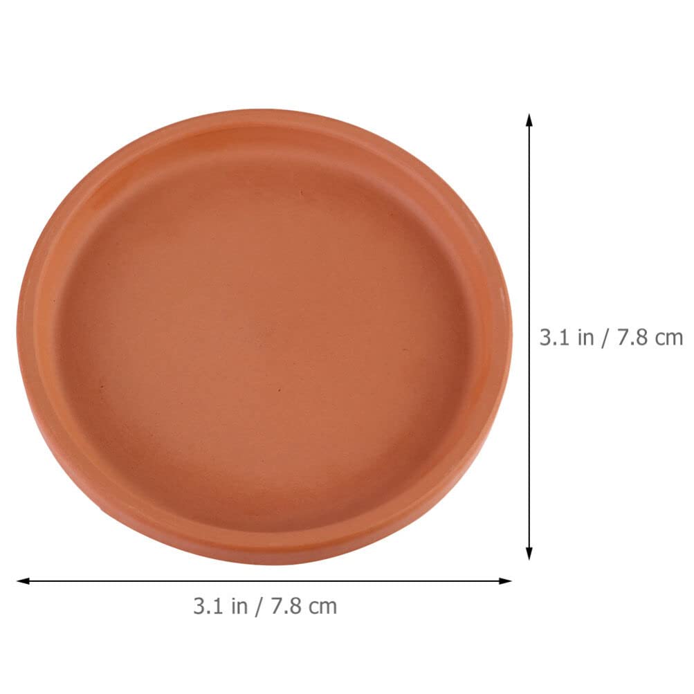 5 Pack Terracotta Plant Saucer 3 Inch, Small Clay Pot Saucers for Indoor Ourdoor Flower Pots, Round Ceramic Planter Trays for Succulents, Unglazed Drainage Drip Base for Potted Plants