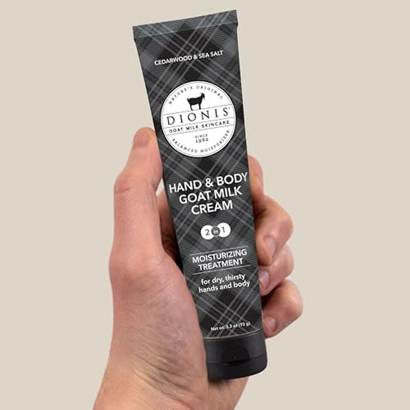 Dionis Goat Milk Cedarwood & Sea Salt Shave Butter, Hand & Body Lotion, and Bar Soap Bath & Body 3-Piece Gift Set