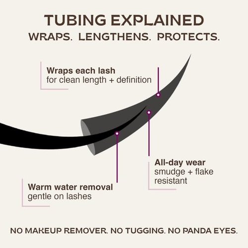 Ace High Tubing Mascara - Lengthening Formula with Peptide Infused Serum - Smudge-Proof, Sensitive Eye Safe, Glossy Jet Black