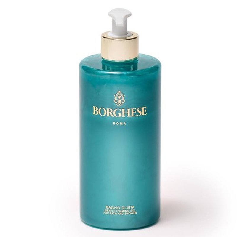 Borghese Bagno Di Vita Gentle Foaming Bath & Shower Gel - Hydrating Aromatherapy Wash with Thyme, Chamomile & Almond Oil