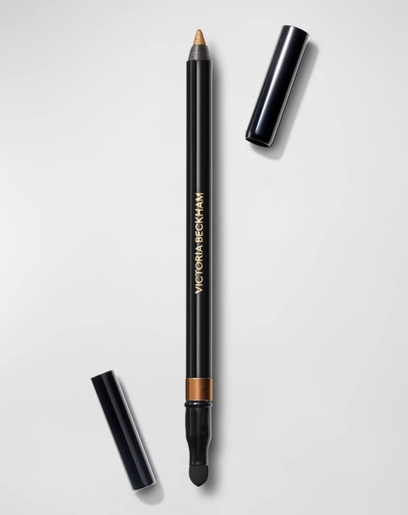 Victoria Beckham Satin Kajal Eyeliner - Longwear Waterproof in Bronze with Face Sheet Masque