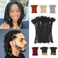 Lounoke Loc Extensions Human Hair, 8 Inch 0.6cm Pencle Size Dreadlock Extensions Human Hair for Women Men Full Handmade Permanent Dreads Locs(Natural Black 40 Strands)