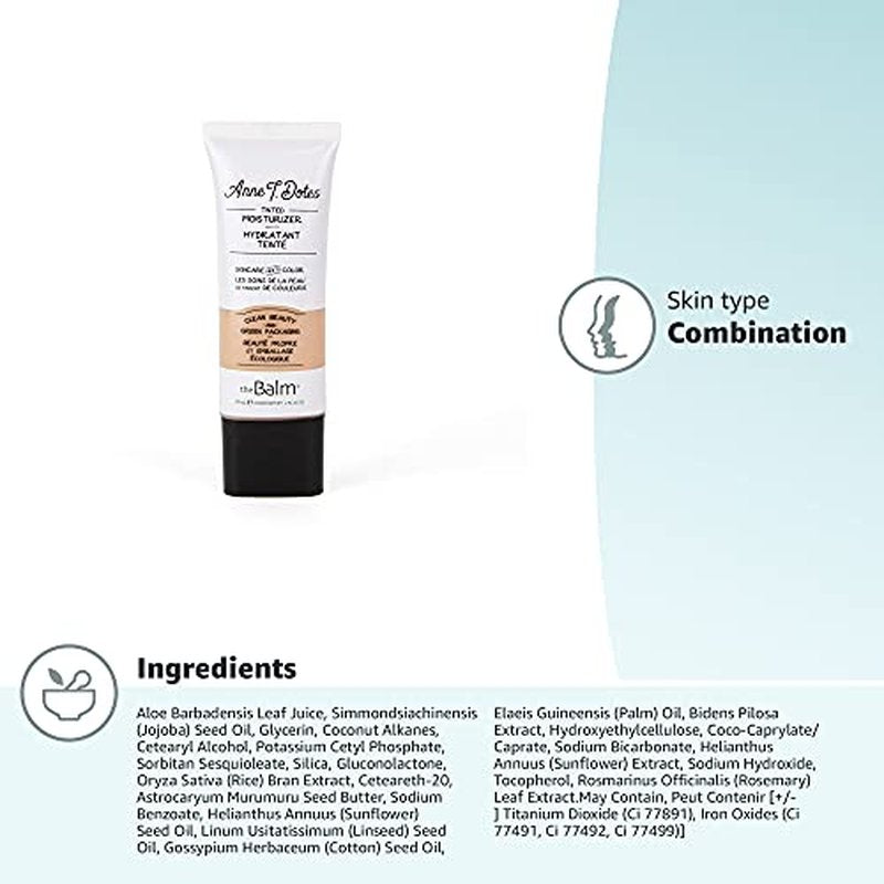 theBalm Anne T. Dotes Tinted Moisturizer, #18 (For Light Skin), 1 fl. Oz