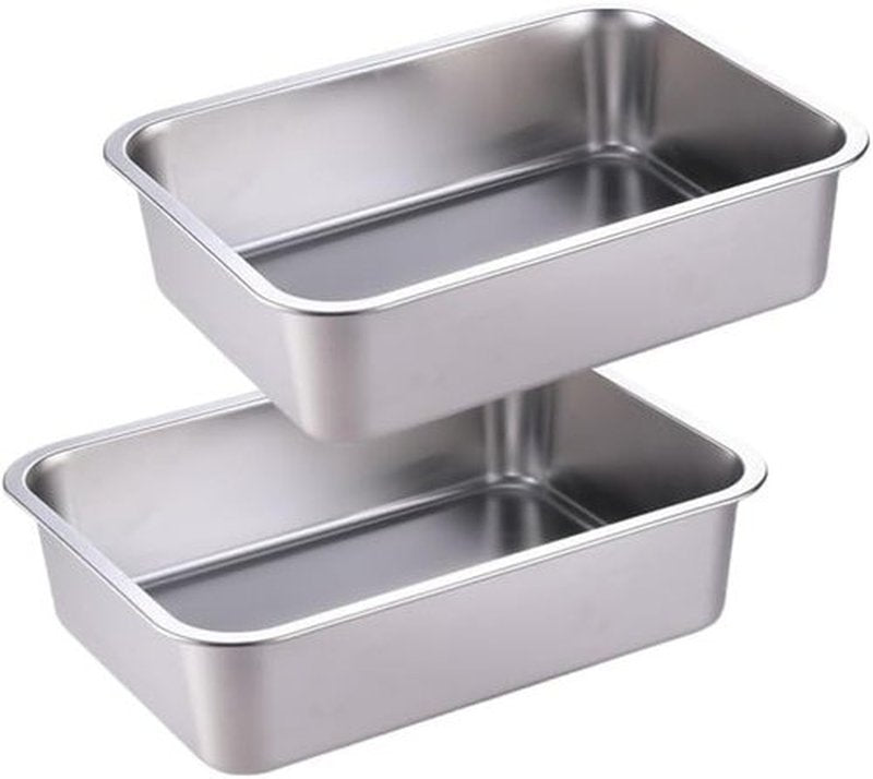 Lasagna Pan Set by [Brand Name] - Deep Stainless Steel Baking Pans, 12.6 Inches, Oven-Safe & Dishwasher Safe