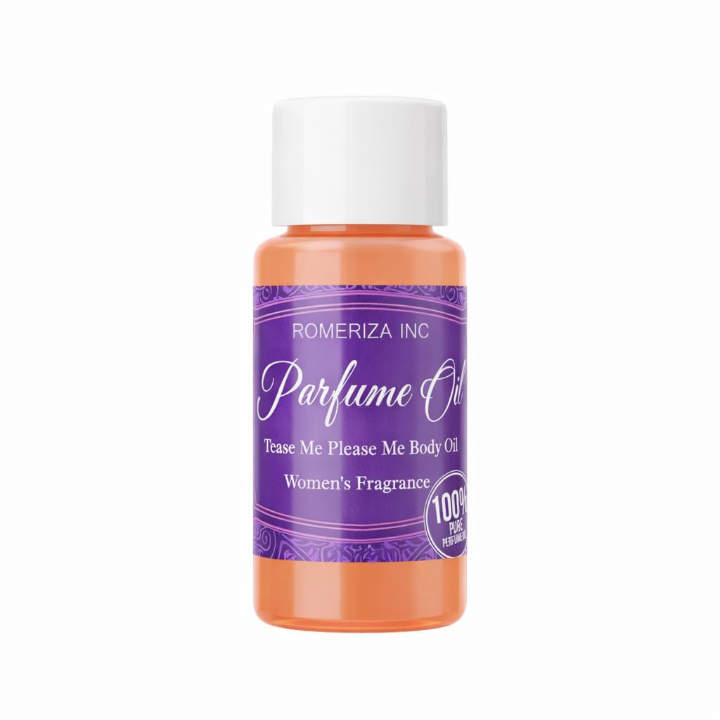 ROMERIZA INC. 1 Fl Oz Tease Me Please Me Women's Fragrance Oil Our Interpretation, Uncut Oil-based Perfume With Clean And Fresh Scent, Daily Scent, Multi-use For Women