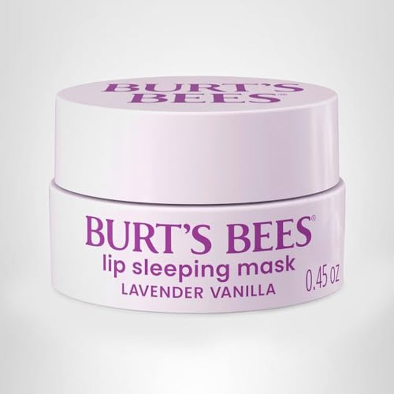 Burt’s Bees Lavender Vanilla Lip Sleeping Mask, With Hyaluronic Acid and Squalane Moisturizer To Instantly Hydrate Lips, Overnight Mask and Treatment, 0.45 oz.