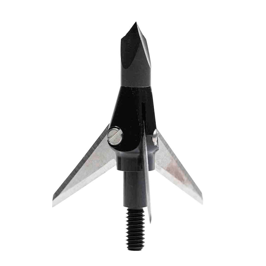 Swhacker #262 Levi Morgan Series 3-Blade Fixed Broadheads, 100 Grain, 1.25" Cut, Precision Archery Hunting Broadheads, 3 Pack, Black