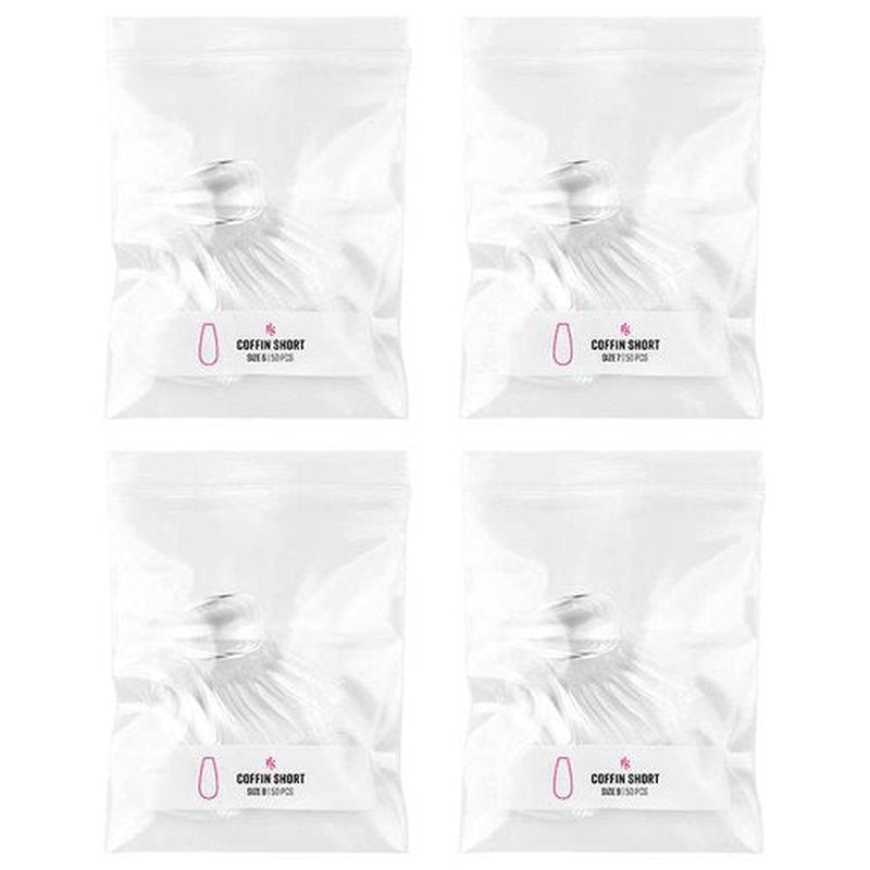 Kiara Sky Gelly Tip Soak Off Nails Refill Packs- Coffin Short (Size 6, 7, 8, 9)