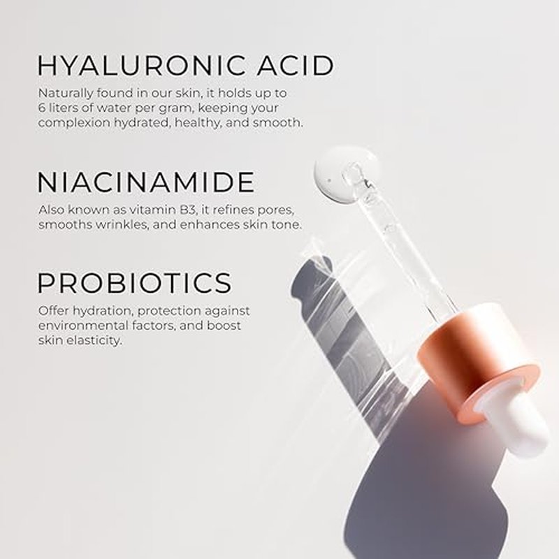 Yepoda Repair Hero Probiotic Niacinamide Serum, Hydrating & Balancing Korean Facial Serum with Antioxidants for Youthful-Looking Skin, Vegan & Refillable, Suitable for All Skin Types (1.01 fl oz)
