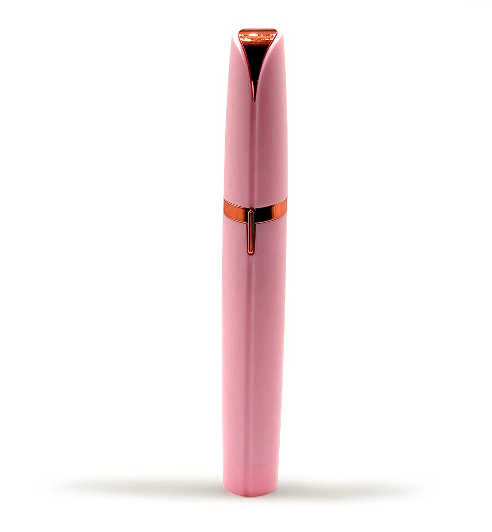Art&Beauty Facial Hair Remover, Painless Electric Trimmer and Epilator - Razor Tool for Face, Lips, Nose - Women and Men (Pink, No Battery Included)