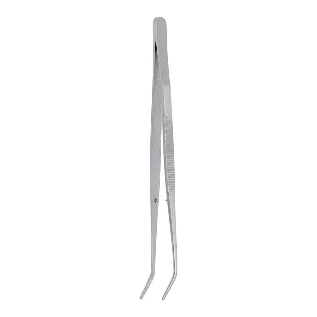 Stainless Steel Tweezers, with Curved Serrated Tip Multipurpose Tweezers Sewing Machine Tweezers Forceps for Craft Repairing (10)
