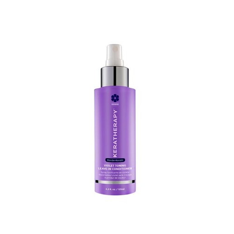 KERATHERAPY Keratin Infused Violet Toning Leave-In Protectant - Sulfate & Paraben Free, 3.7 fl. oz. for Blonde & Gray Hair