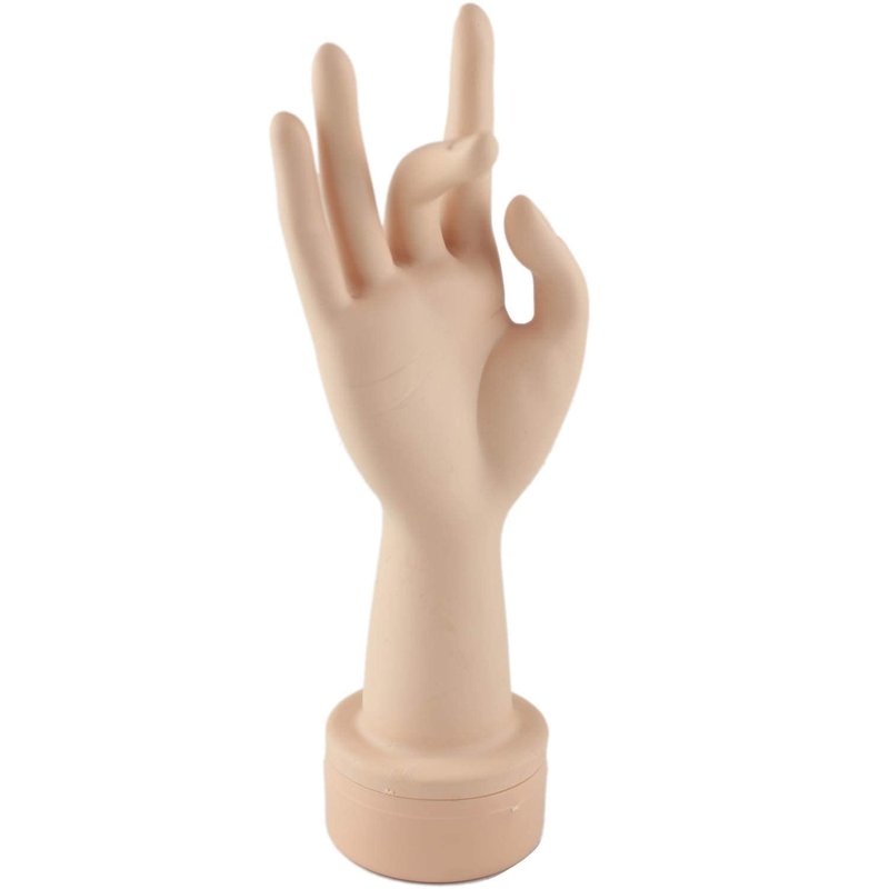Voloria Practice Flexible Mannequin Hand Nail Display with Soft Fingers and Practice Manicure Nails Hand