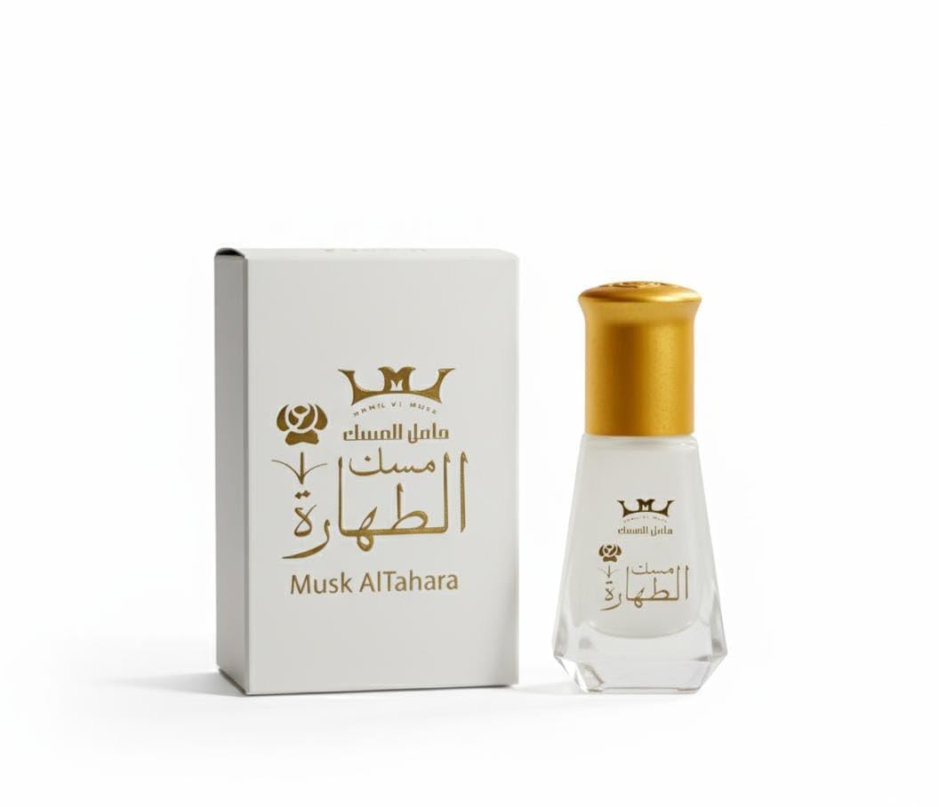 Mesk Al Tahara Pure Arabian Oil Perfume Body Premium Fragrance Oil for Long-Lasting Fragrance Freshness and Elegance White Musk Altahara HALAL 1 Bottle = 6ml مسك الطهاره ابيض حلال