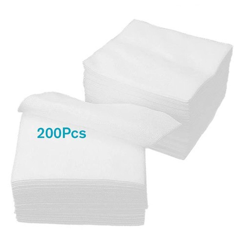 Tegelrying Disposable Esthetic Wipe,4"x 4"Non-woven 200 Count Facial Cleansing Soft Salon and Spa Essentials,Lint-free for Makeup Removal