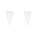 Healeved Transparent Circular Cone Glass Vase, Wall Mounted Plant Propagation Station, Ideal Mother's Day Gift, 20.50 cm (H) x 9.00 cm (Diameter)