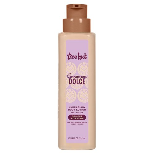 Tree Hut Hydraglow Body Lotion Cinnamon Dolce, Hydrating & Moisturizing Daily Body Lotion for Soft, Glowing Skin, Lightweight Non-Greasy Formula, 18 fl oz