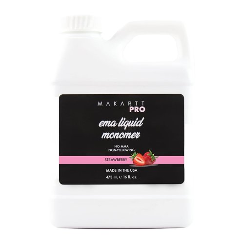 MakarttPro Strawberry Scented Monomer for Acrylic Nail Sets and Acrylic Nail Kit, 16oz - Medium to Fast Setting, MMA Free, Made in USA, Professional Quality Acrylic Liquid
