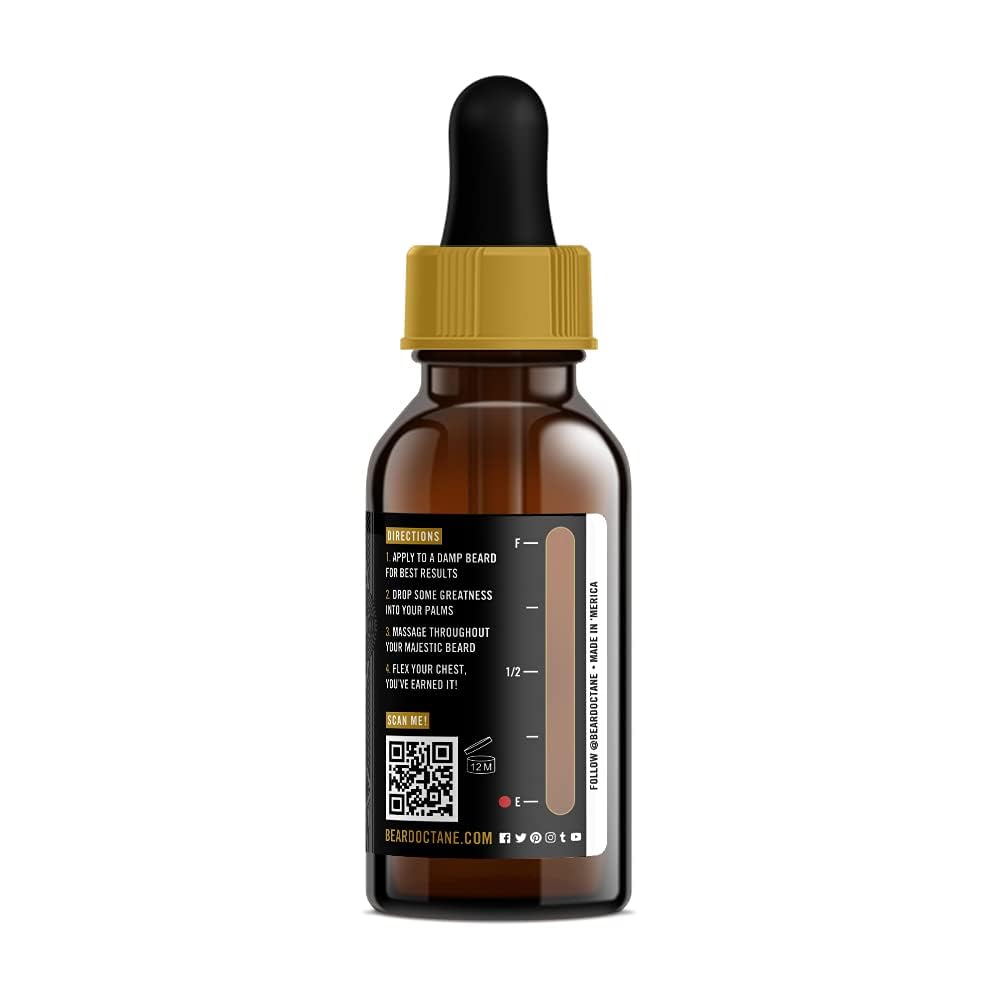 Beard Octane Beard Oil for Men – Liquid Gold (Frankincense, Oud Cologne) – Softens & Conditions Dry Beards With Argan & Jojoba – 1oz