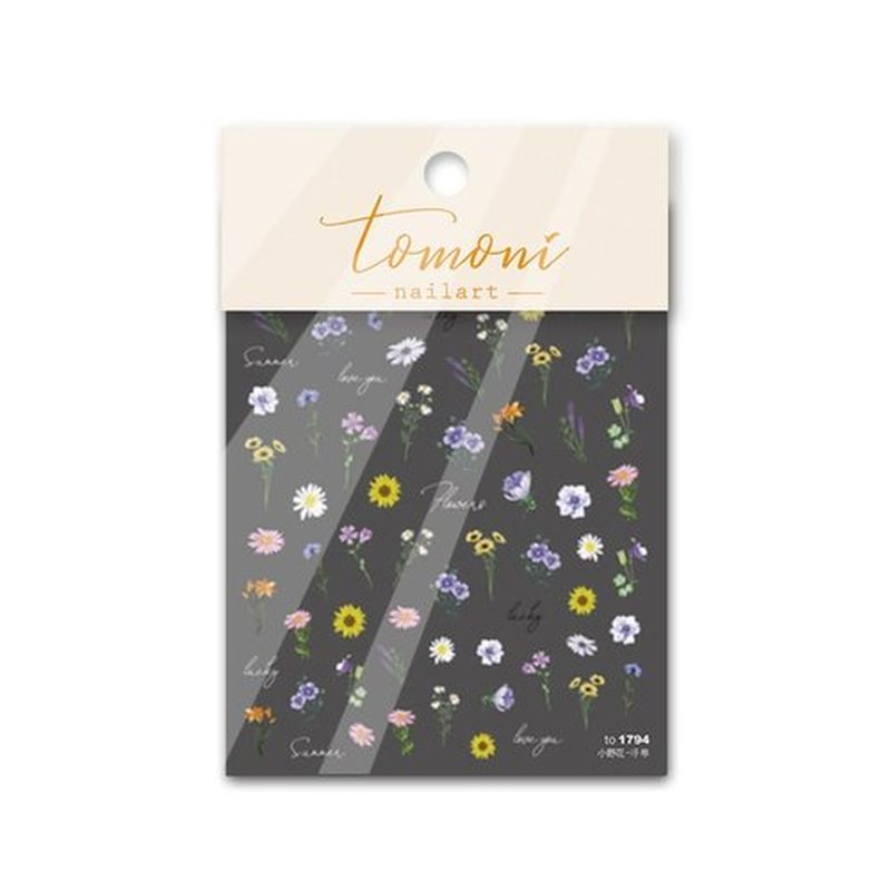 HAIIDOAK Nail Stickers, 3 Sheets 5D Embossed Art Decals, Self-Adhesive Sticker Charms for Manicure Pedicure, Butterfly Floral, Multicolor