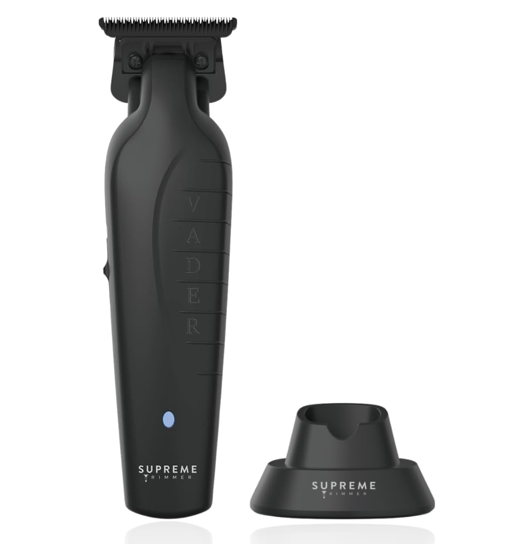 Supreme Trimmer Vader Trimmer ST3778 (210 Min Run Time) Beard Trimmer for Men, Professional Barber Liner Cordless Hair Clipper w/Additional DLC T-Blade - Black Bundle