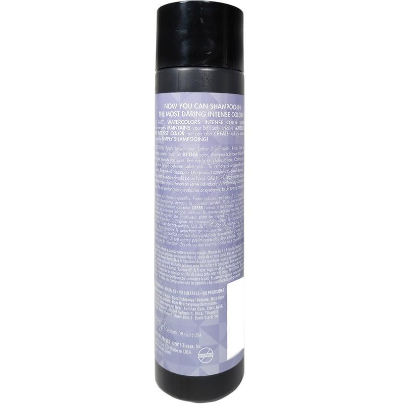 Watercolors Intense Metallic Color Depositing Sulfate & Paraben Free Shampoo, Maintains & Enhances Haircolor - Silver 33.8 oz