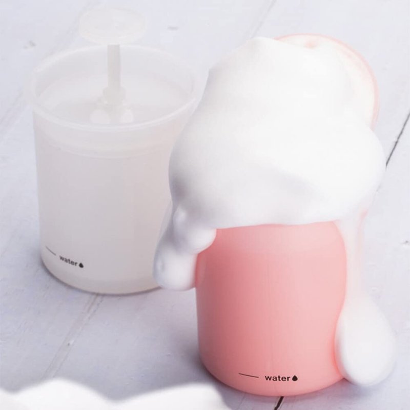 FRCOLOR Facial Foam Maker Manual Foaming Cup for Face Wash Portable Plastic Bubble Maker 3.93X10.23X2.55In Deep Pore Cleanser for Home and Travel Skin Care