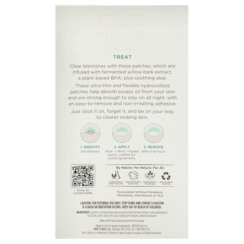 Burt's Bees Clear and Balanced Herbal Blemish Patch for Women - 24 Count Patches