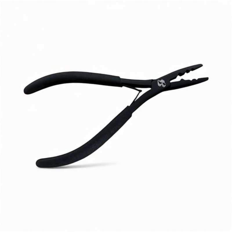 MIRACLE Hair Extension Bead Remover Pliers 7 Inch Professional Micro Link and Nano Ring Removal Tool Stainless Steel 2 Hole Black