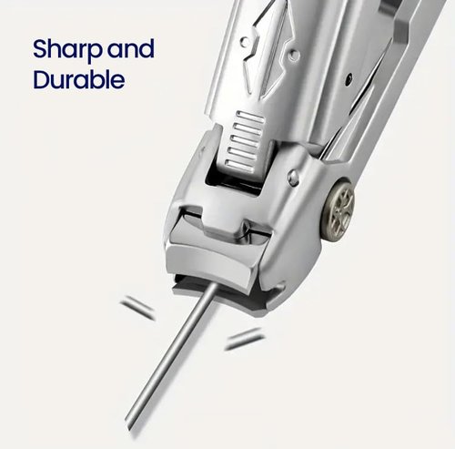 Car Shaped Nail Clipper - Premium Metal Fingernail Clipper with Filer - Fun & Durable Grooming Tool for Men, Husband, Kids - Unique Birthday Gift Idea, Stocking Stuffer - Packed in Tin Box (Silver)
