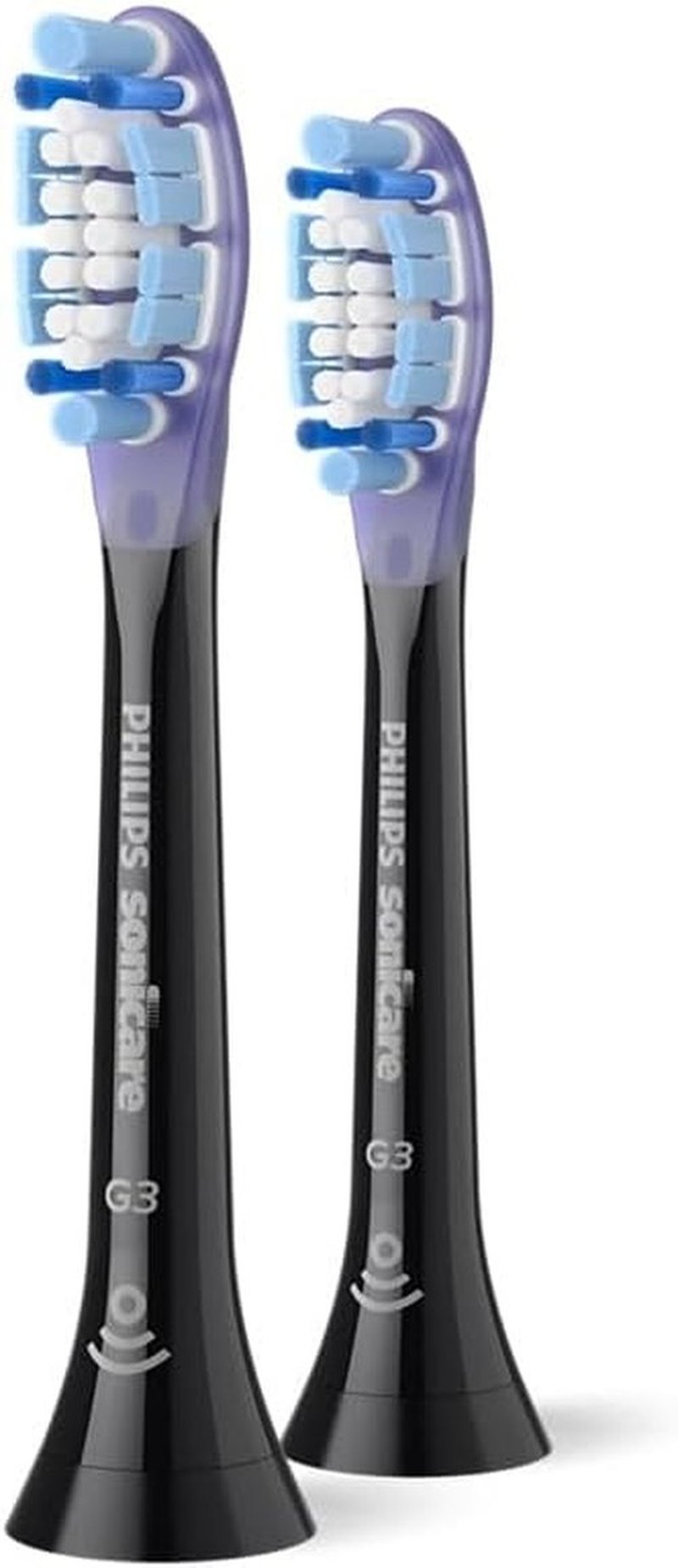 Philips Sonicare G3 Replacement Toothbrush Heads - Premium Gum Care, Black, 2-Pack, HX9052/88