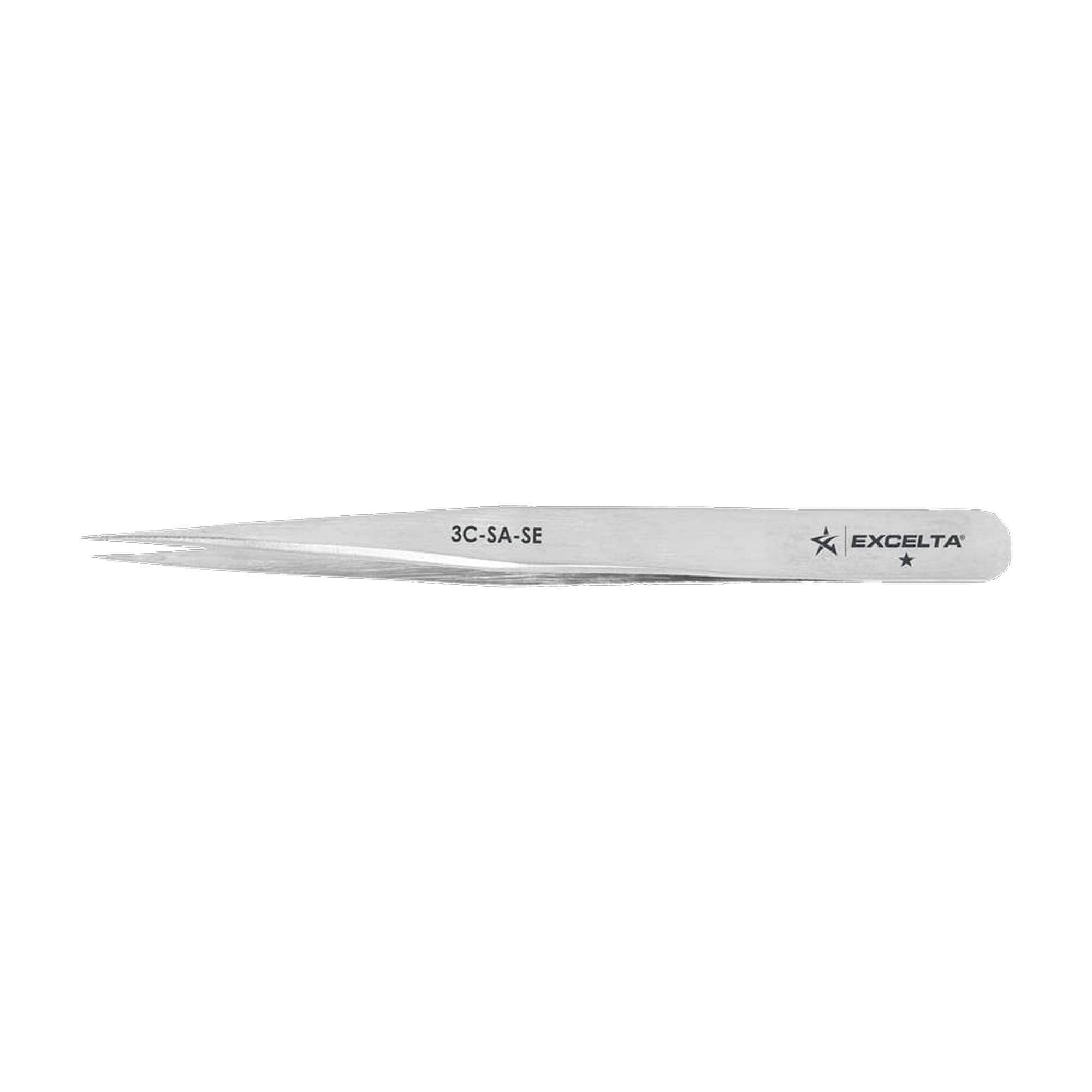 Excelta Pointed Tweezers, Ultra-Fine Precision for Hair Removal, Stainless Steel Tweezers for Ingrown Hairs and Splinters, Anti-Magnetic, Non-Rusting, Durable, Ideal for Eyebrow Shaping and Grooming
