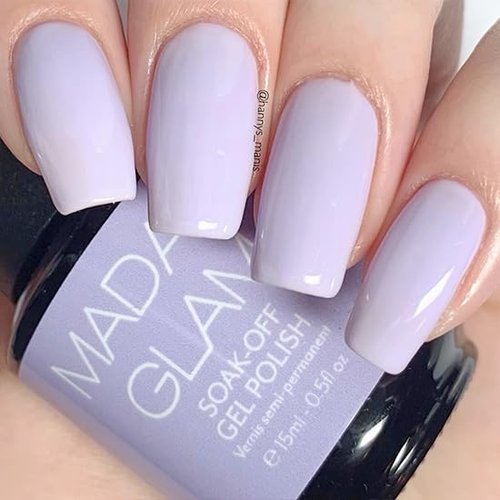 Madam Glam - Lavender Shade Blissfully Yours 15ml I 0.5 fl oz - Long-Lasting Creme Formula - UV/LED Gel Polish - Vegan & Cruelty-Free, Hema-Free