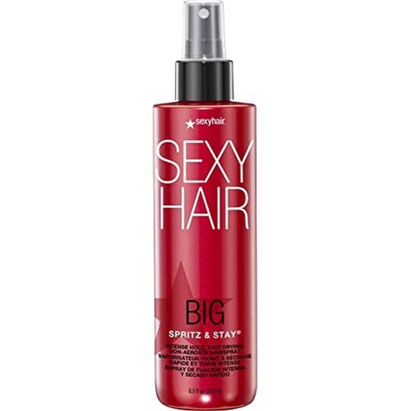 SexyHair Big Spritz & Stay Hairspray - Intense Hold & Shine, 8.5 Oz | Fast Drying for All Hair Types
