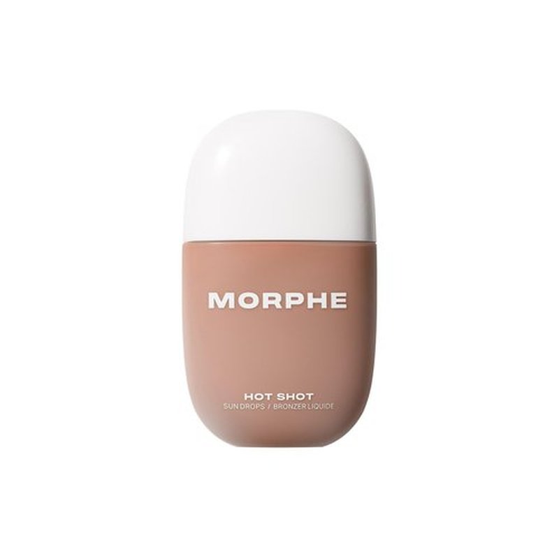 Morphe Hot Shot Sun Bronzing Drops - Hydrating Liquid Bronzer with Niacinamide for Glowing Skin - Bronze Bombshell (1 Fl Oz)