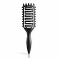Skiennix Curl Defining Brush - Vented Detangling Tool for Curly Hair | Lightweight & Curved Design (Black)