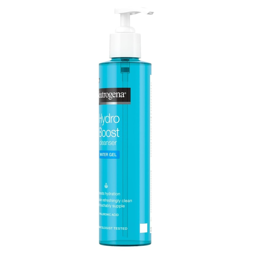 Neutrogena Hydro Boost Lightweight Hydrating Facial Cleansing Gel, Gentle Face Wash & Makeup Remover with Hyaluronic Acid, Hypoallergenic & Non Comedogenic, 6 oz