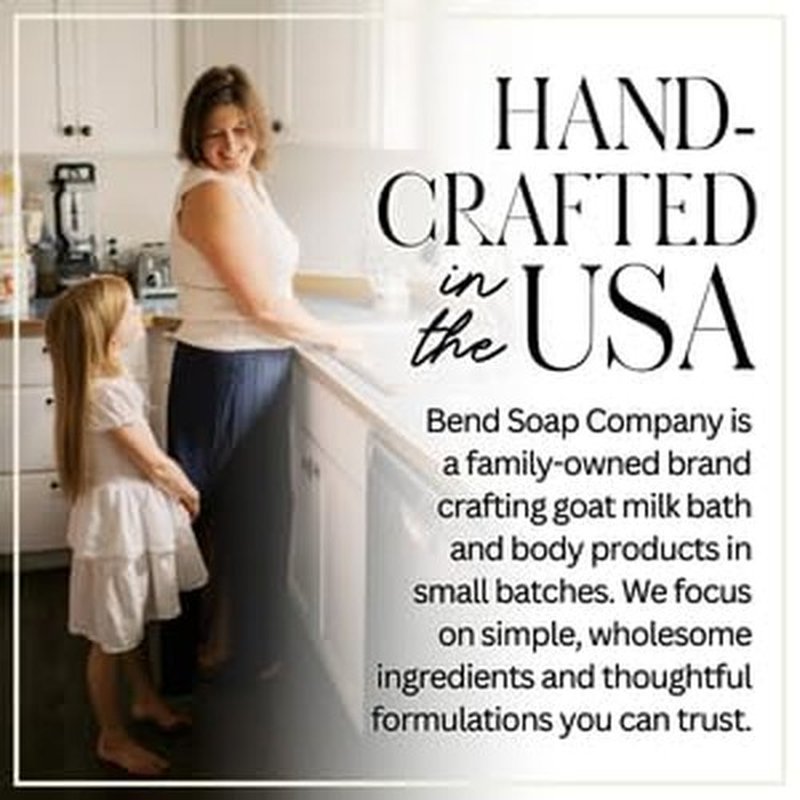 Bend Soap Company All Natural Handmade Goat Milk Soap for Dry Skin Relief, Mount Bachelor Pine, 4.5 oz Bars, 4 Pack