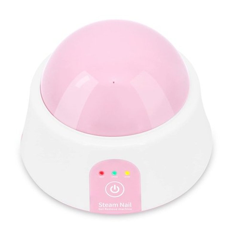 Steam Nail Polish Remover Machine Gel Nail Steamer, Remove Gel Polish Safely without Damaging Nail Bed, Pink
