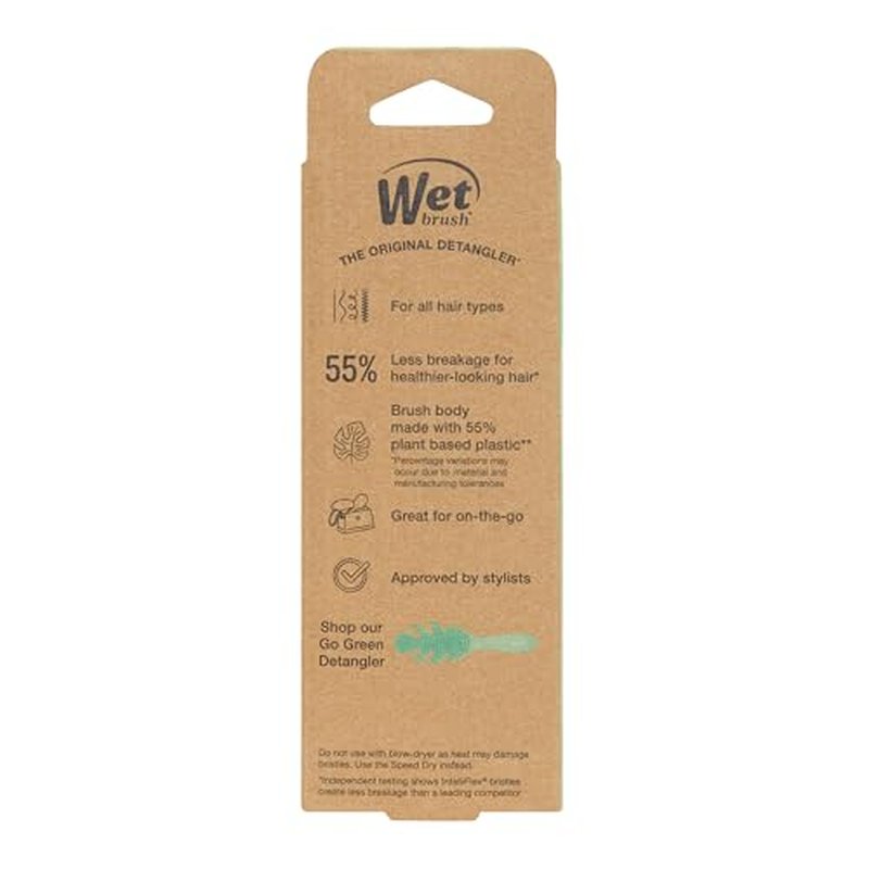 Wet Brush Go Green Mini Detangler, Purple - Detangling Travel Hair Brush - Ultra-Soft IntelliFlex Bristles Glide Through Tangles & Gently Loosens Knots While Minimizing Pain & Breakage (Pack of 2)